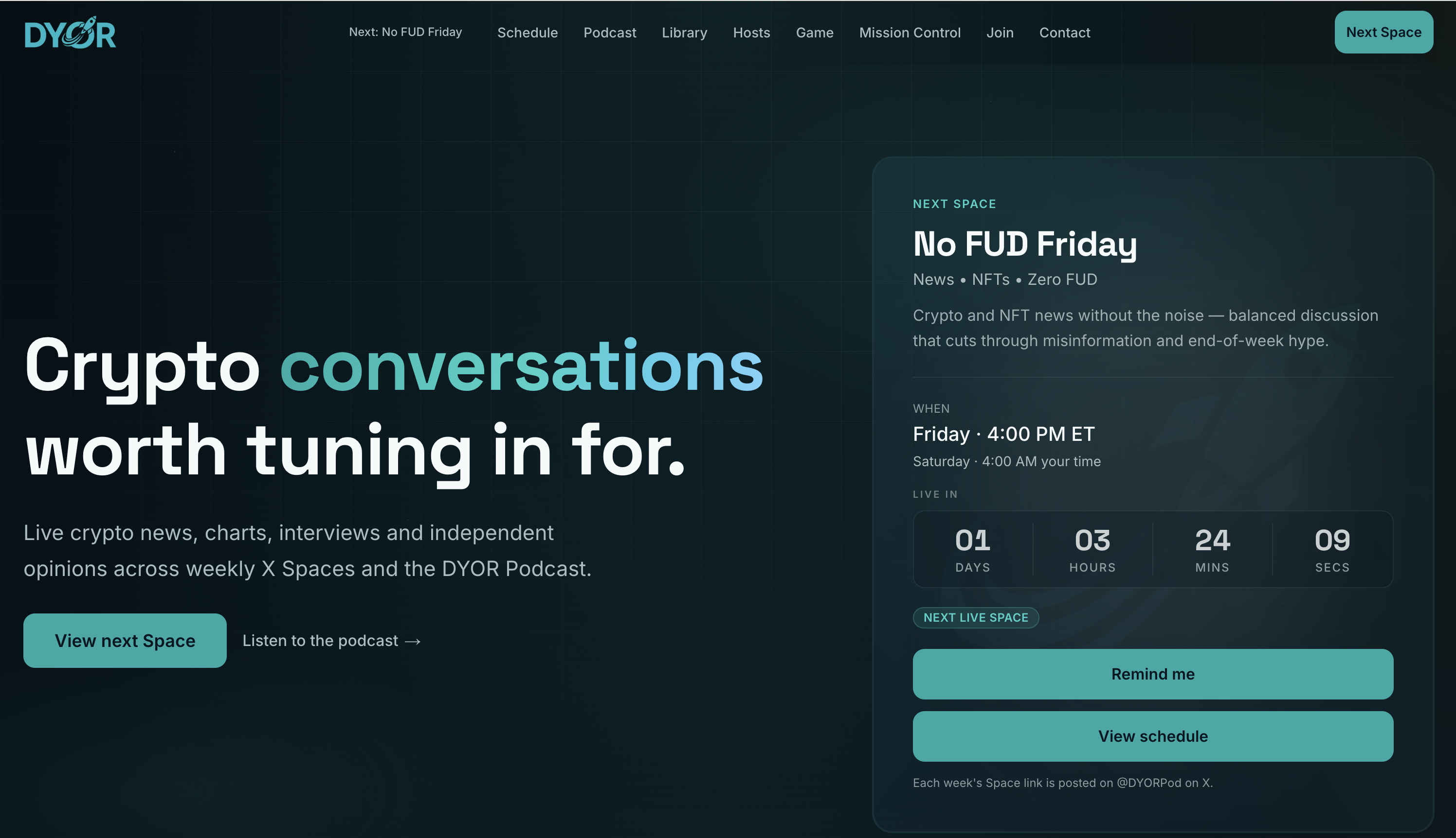 DYOR website preview